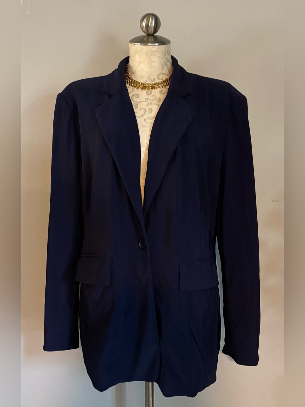 Boston Proper Navy Blue Dress Top